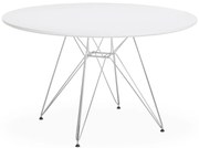Mesa de Jantar STAR – Ø120x72 cm – Base Cromada e Tampo Lacado Branco