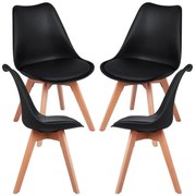 Pack 4 Cadeiras Synk Basic - Preto