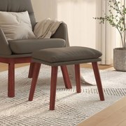 vidaXL Apoio de pés 45x29,5x35 cm couro artificial cinzento