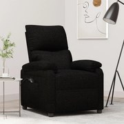 vidaXL Poltrona elétrica reclinável tecido preto