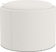 HOMCOM Pufe estofado, linho, armazenamento oculto, tampa reversível, 5 6cm x 56 cm x 42 cm, Creme + Natural | Aosom Portugal