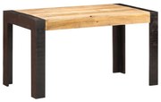 Mesa de jantar 140x70x76 cm madeira de mangueira áspera maciça