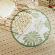 vidaXL Tapete de exterior Ø120 cm ARAKIL PP Verde