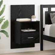 vidaXL Armário de Cabeceira 2 pcs Carvalho Preto 50 x 32,5 x 80cm