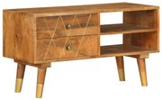 vidaXL Móvel de TV 85x35x47 cm madeira de mangueira maciça