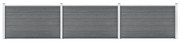 vidaXL Painel de vedação para jardim 526x106 cm WPC cinzento