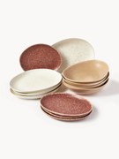 Conjunto de loiça artesanal orgânica com forma Macey, conjunto de 12