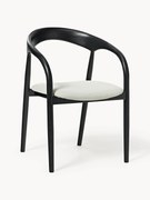 Cadeira de jantar em madeira de freixo com assento almofadado Camille