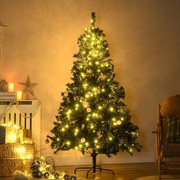 Árvore de Natal Artificial 180cm Árvore de Natal com 745 Ramos 200 Luz