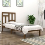 Estrutura cama de solteiro 90x190 cm pinho maciço castanho mel