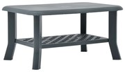 vidaXL Mesa de centro 90x60x46 cm plástico verde