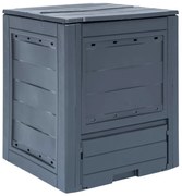vidaXL Compostor de jardim 60x60x73 cm 260 L cinzento