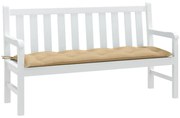 vidaXL Almofadão p/ banco de jardim 150x50x7 cm mesclado tecido bege
