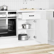 vidaXL Armário de cozinha baixo Kalmar branco alto brilho