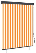 Estore de rolo para exterior 140x250 cm branco e laranja