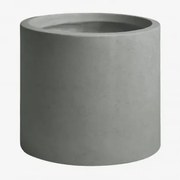 Vaso De Cimento Aurevi Ø35 Cm & Cinza Claro - Sklum