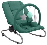 vidaXL Baloiço de bebé aço verde