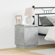 vidaXL Mesa de Cabeceira com Luzes LED Cinza Concreto 39x34,5x50 cm