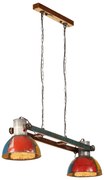 vidaXL Candeeiro suspenso industrial 25W 111 cm E27 multicor