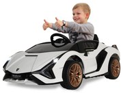 Carro elétrico a bateria infantil Lamborghini Sián FKP 37 12V Branco