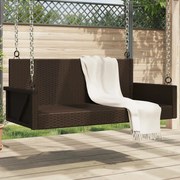 vidaXL Banco castanho 119x56x48 cm vime PE bege