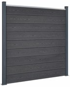 vidaXL Conjunto de painéis de vedação 180x186 cm WPC cinzento
