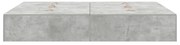 Estrutura de Cama Armazenamento vidaXL Cinza Concreto 135x190 cm