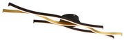 Design plafondlamp zwart met goud incl. LED dimbaar - Blaze Design