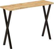 vidaXL Mesa consola c/ borda viva 105x33x76cm madeira mangueira maciça
