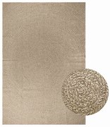 vidaXL Tapete ZIZUR bege 200x290 cm aspeto de juta interior e exterior