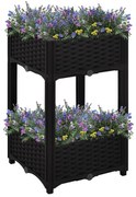 vidaXL Canteiro elevado 40x40x71 cm polipropileno