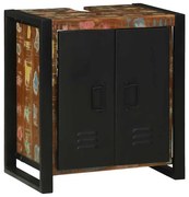 vidaXL Armário de Pia 55x35x60 cm Madeira Sólida Recuperada