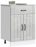 vidaXL Armário de cozinha baixo Lucca deriv. madeira cinzento cimento