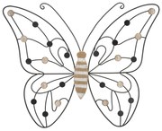 PAINEL DE FERRO E MADEIRA BORBOLETA CM 39,5X1,5X33,5 MIN 2