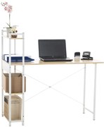 Secretária com prateleiras laterais Poe 120 x 111 x 44 cm Cor de Madeira