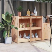 vidaXL Armário de cozinha para exterior 106x55x92 cm pinho maciço