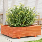 Vaso/floreira de jardim 80x80x26,5 cm pinho maciço castanho-mel