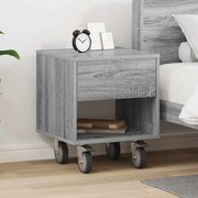 vidaXL Mesa-de-cabeceira Cinza Sonoma 40,5 x 40 x 48 cm