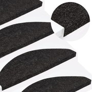 vidaXL Tapetes de escada autoadesivos 15 pcs 65x22,5x3,5 cm antracite