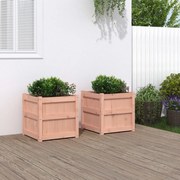 vidaXL Vasos/floreiras de jardim 2 pcs madeira de douglas maciça