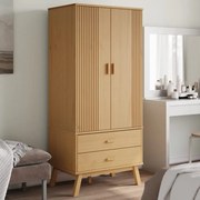 vidaXL Roupeiro OLDEN 76,5x53x172 cm pinho maciço castanho