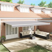 Tecido de reposição para toldo para estrutura de 6x3 m Cinza Claro