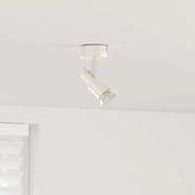 vidaXL Spotlight de Teto 1 Via Ajustável Níquel Escovado GU10