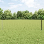 Postes de Cerca vidaXL 11 pcs U-Channel Cinza 60 cm Aço, Cerca Hexagon