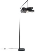 Candeeiro de pé Art Déco preto com abajur preto - Nest