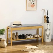 Banco Sapateira Lizzie em Bambu - Design Natura