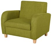 HOMCOM Sofá Infantil Mini Sofá para Crianças acima de 3 anos com Assento Acolchoado e Apoio para os Braços 49x45x44 cm Verde