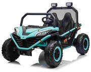 Carro elétrico para Crianças 24V 2 Lugares Buggy FASTER Rodas de EVA, Assento de couro Verde