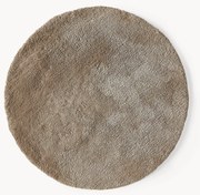 Tapete felpudo redondo de pelo comprido Leighton