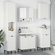 vidaXL Conjunto de Móveis para Banheiro com gaveta com porta Branco